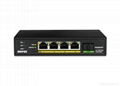 UNIPOE 4+1 SFP 10/100Mbps Ethernet PoE