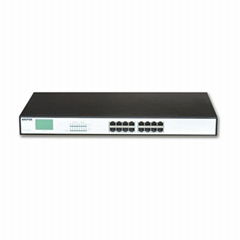 UNIPOE 32W 16-Port Gigabit PoE Switch with LCD Display