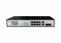 Unipoe 2015 Hot sale 8-Port 10/100M+2G TP/SFP Combo PoE Switch with LCD display 2
