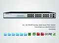 UNIPOE 24+2G TP/SFP Combo Web Management PoE switch 1