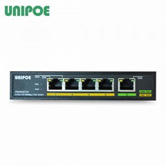 UNIPOE 32W 5-Port 10/100Mbps desktop PoE Switch with outstanding performance