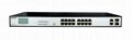 UNIPOE 16-Port 10/100M+2G TP/SFP Combo PoE Switch with LCD Display