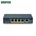 Save-cost 1 60W PD+ 4PSE port Gigabit Ethernet UNIPOE PoE Switch 1