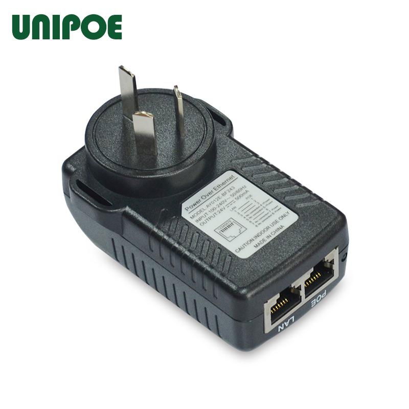 UNIPOE 24V non-standard PoE adapter with the power cord 3