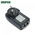 UNIPOE 24V non-standard PoE adapter with the power cord 3