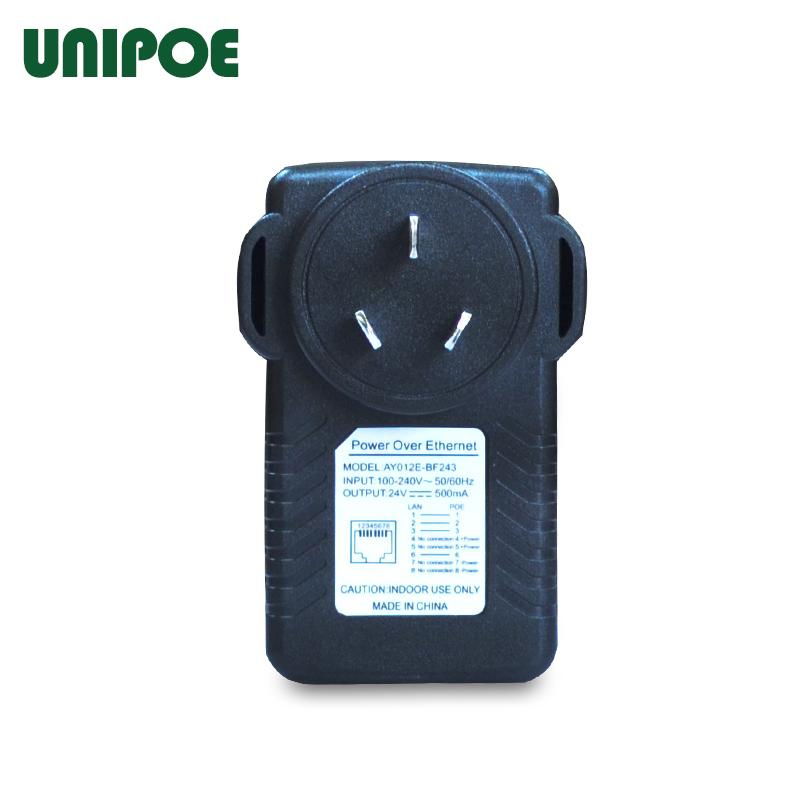 UNIPOE 24V non-standard PoE adapter with the power cord 4