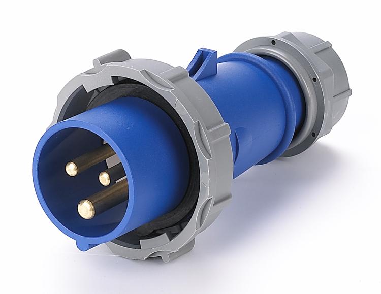 鹏汉IP67防水工业插座连接器3心4芯5孔16A32A63A 对接航空插头 2