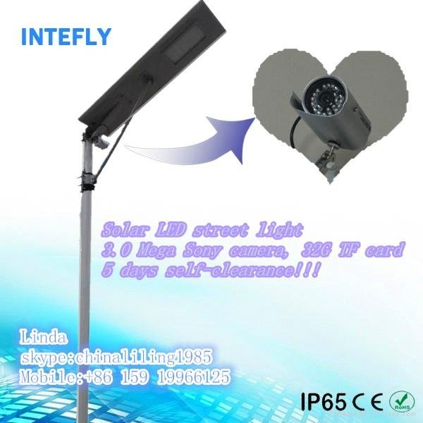 Intefly High Power 50W Solar Power LED Solar Street Light with camera  