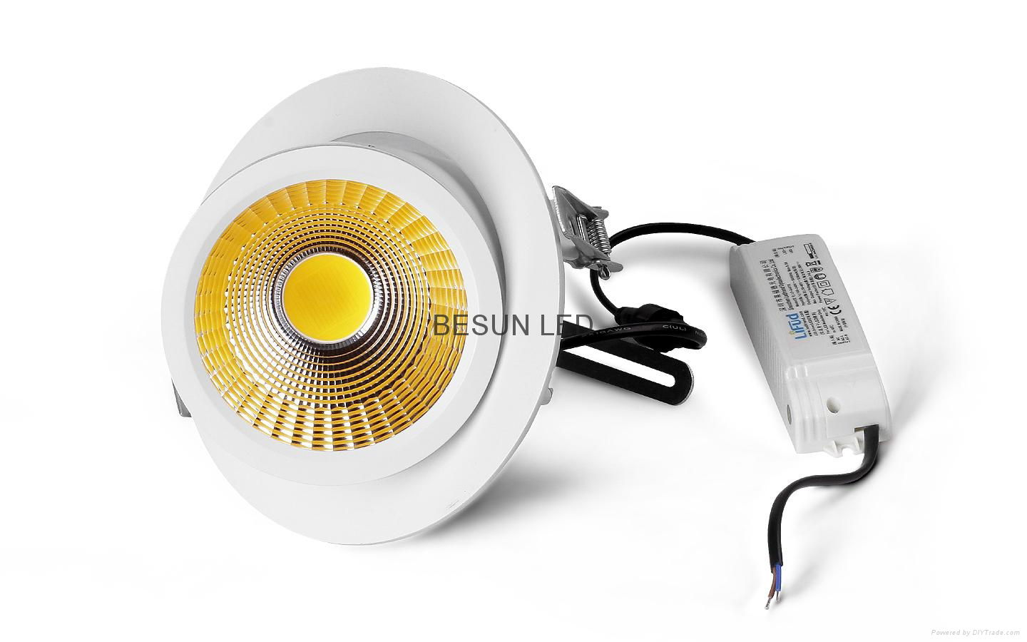 Hot selling COB led gimbal light 30w high bright 3700lm for projects 5