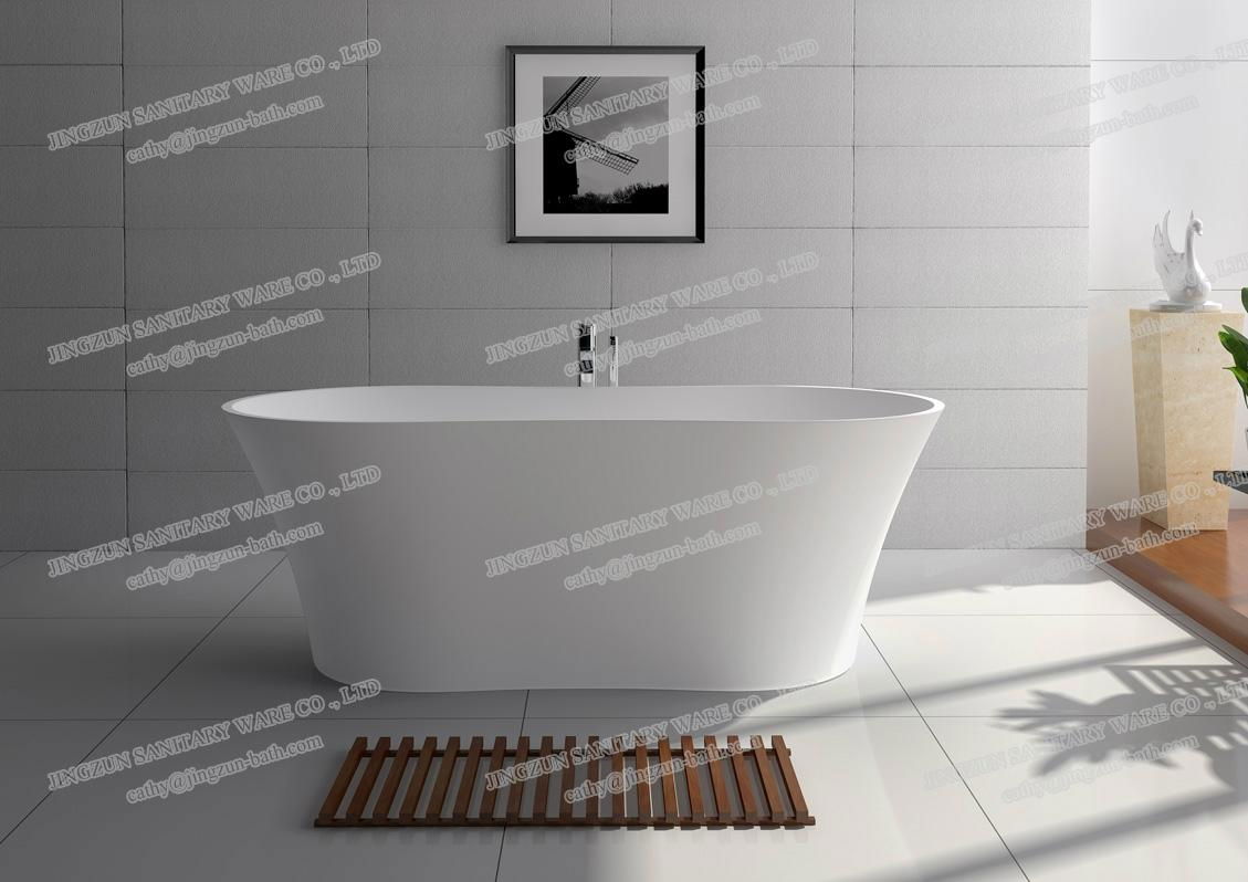 Jingzun Freestanding Composite Resin bathtub Artificial Stone tub
