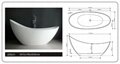 Jingzun Freestanding Composite Resin Artificial Stone Bathtub  4