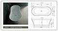 Jingzun Freestanding Composite Resin bathtub Artificial Stone tub 4