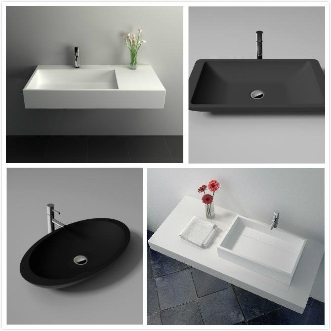 Jingzun Non-porous Nature Solid Surface Counter-top  Handmade Wash Basin 3
