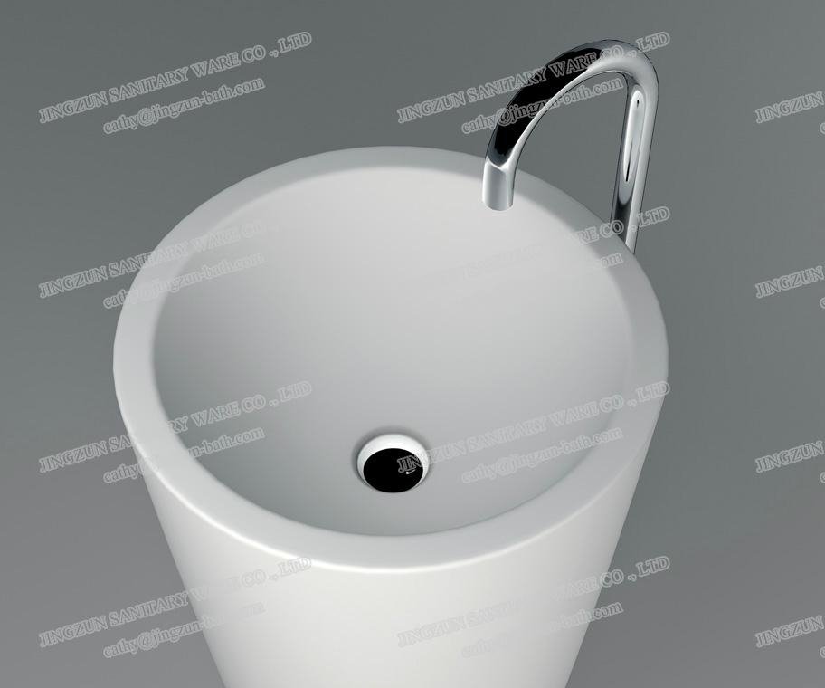 Jingzun Healthy Green Solid Surface Free Standing Vessel sink 2