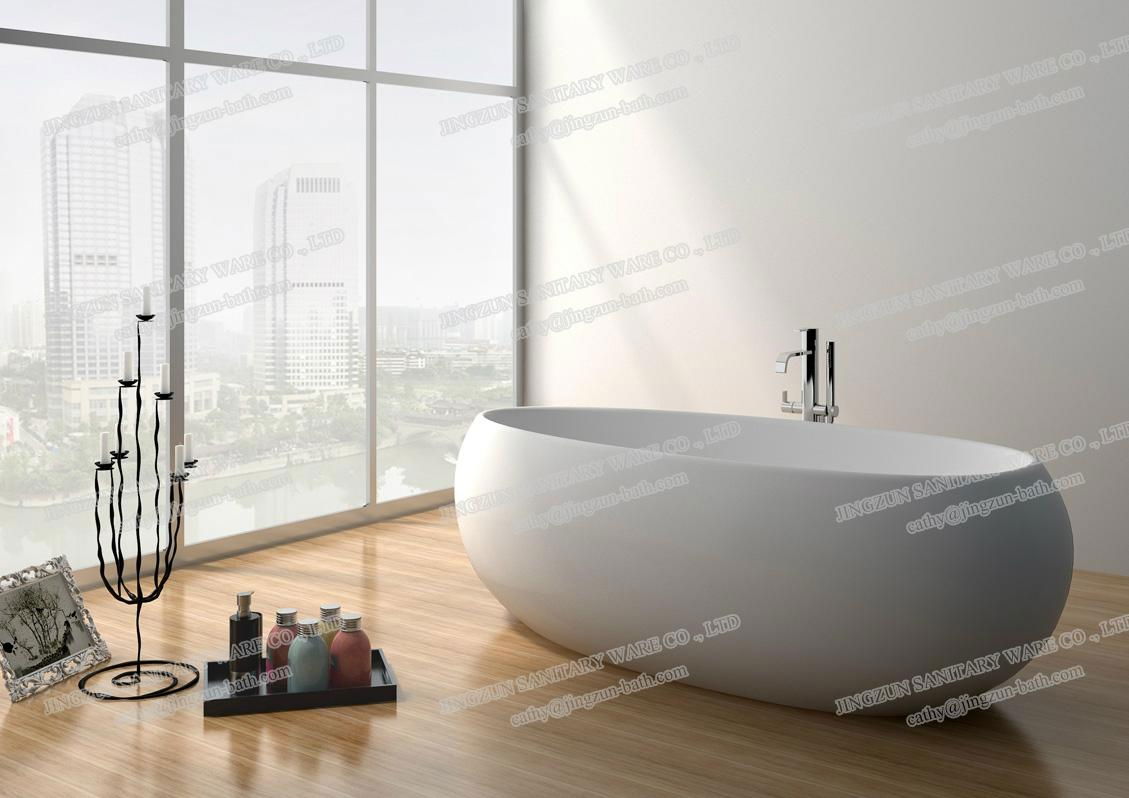 Jingzun Solid Surface  Bathtub Freestanding Bathtub