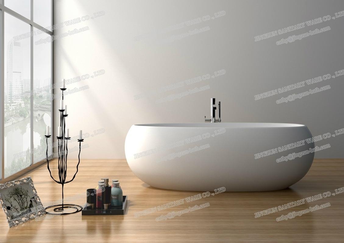 Jingzun Solid Surface  Bathtub Freestanding Bathtub 2