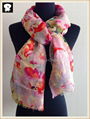 Blossom polyester scarf for women, bespoke in scarf factory