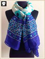 Stylish geo ladies scarves with cheap prices in china scarf factory