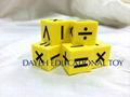 EVA Foam Dice-20 mm , Operation, Set of 6, Yellow