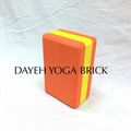 EVA Exercise Fitness Striped 4" Yoga Block