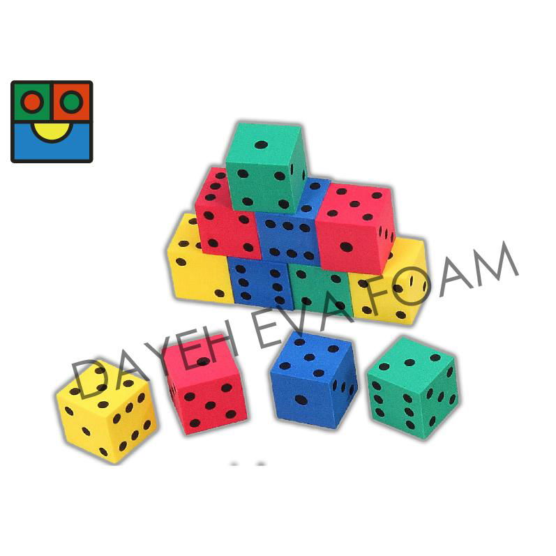 EVA foam dice-4cm 12pcs