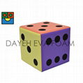 Giant Colorful EVA Foam Dice-20 cm , Dots 1-6