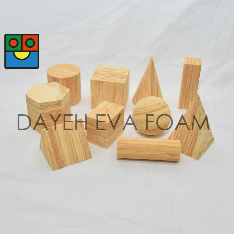 Wood-like Geometric Solids-10pcs