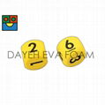 Elastic Curved EVA Foam Dice-5 cm ,Number 1-6