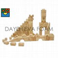 Jumbo Wood-like EVA Foam Building blocks,  68pcs