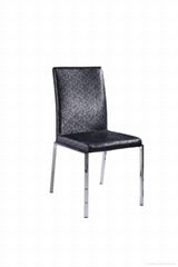 stainless steel upholstered dinning chair 
