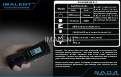 IMALENT LED flashlight LED torch for outerdoor sports travel militery