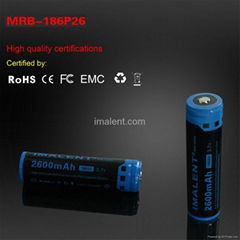 IMALENT MRB-186P26 2600mAh 18650 rechargeable Li-on battery