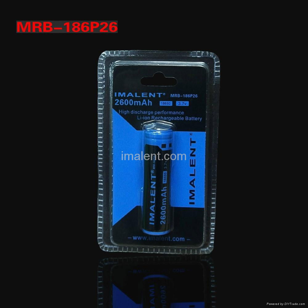 IMALENT MRB-186P26 2600mAh 18650 rechargeable Li-on battery 2