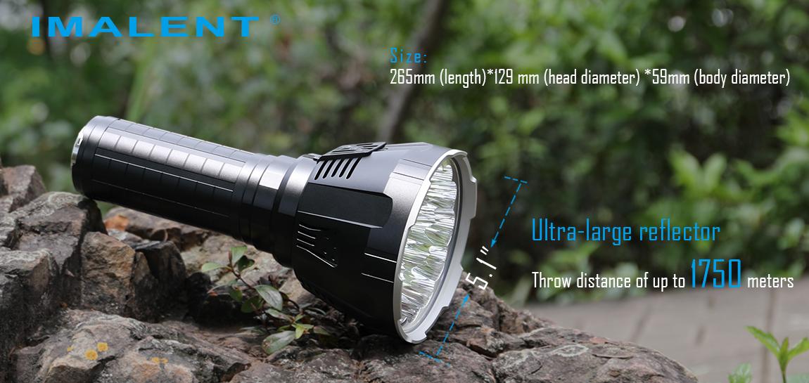 Imalent R90TS LED flashlight 36000lm and 1750meters