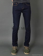 Men's Cotton Semi-Straight Slim Jeans (Denim Pants) _ Made in Korea # the Latest