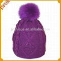 Winter colorful choice childred fur pom knitting hat 4