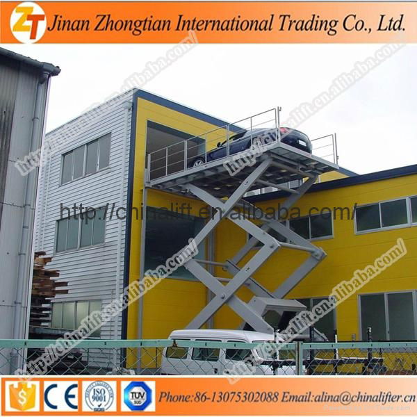 Hydraulic car elevator scissor car lift used for garage 4