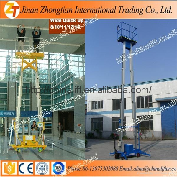 Vertical man lift telescopic cylinder lift platform 4m30m height