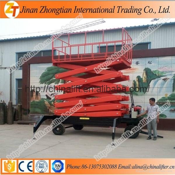 Kinds of best selling hydraulic scissor lift platform for out working 5