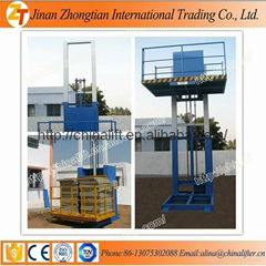 Indoor outdoor used stationary guide rail lift elevator table