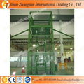 Stationary guide rail lift table cargo