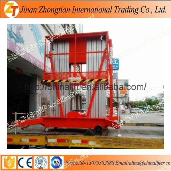 Aluminum alloy lift platform with 4m-20m height for out working
