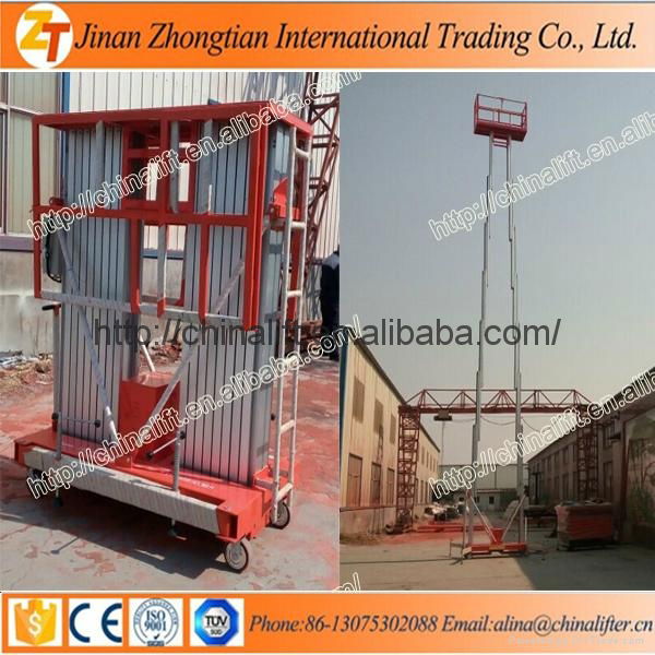 Aluminum alloy lift platform with 4m-20m height for out working 4