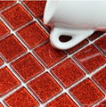 cheap red crystal glass mosaic tiles 1