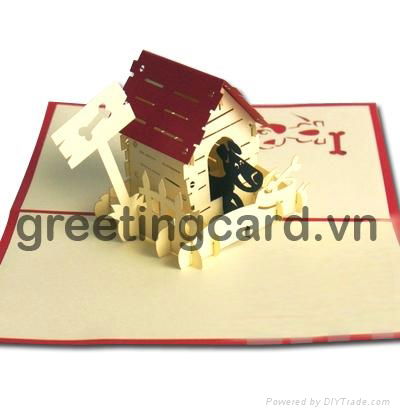 Pop up 3d Greeting handmade card 3