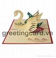 Swan princess 3D popup greeting card 1