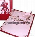 Swan princess 3D popup greeting card 3