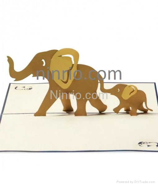 Bear love 3D popup greeting card 3