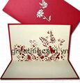 Humming bird and flower 3D popup greeting card 4