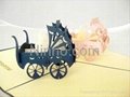 Baby trolleys 3D popup greeting card 4